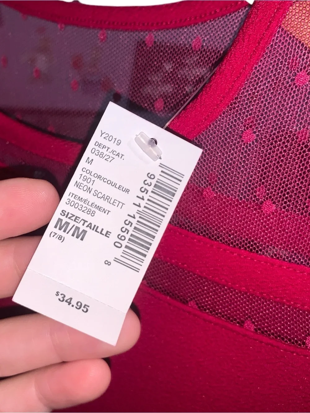 NWT The Children’s Place Pink Red Mesh Fit & Flare Dress Girls Medium